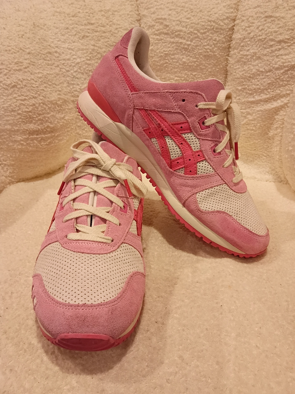 Asics Pink and Cream Women's Athletic Sneakers